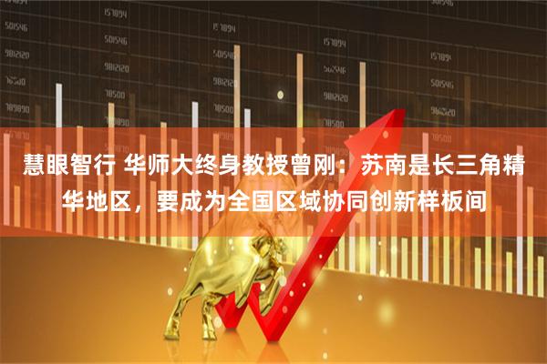 慧眼智行 华师大终身教授曾刚：苏南是长三角精华地区，要成为全国区域协同创新样板间