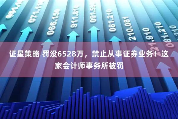 证星策略 罚没6528万，禁止从事证券业务！这家会计师事务所被罚